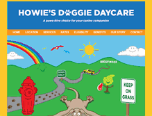 Tablet Screenshot of howiesdoggiedaycare.com